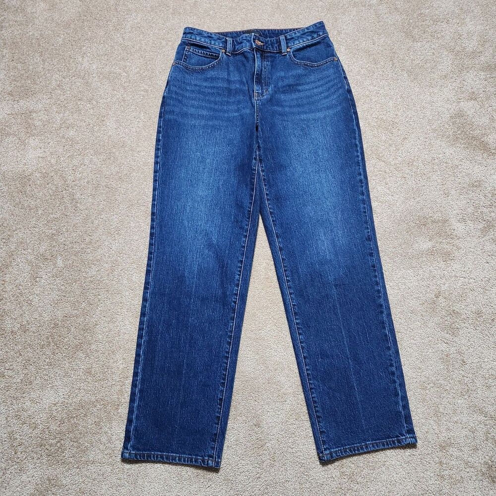 Talbots Jeans Women 6 Stillwell Wash High Waist Relaxed Straight Leg